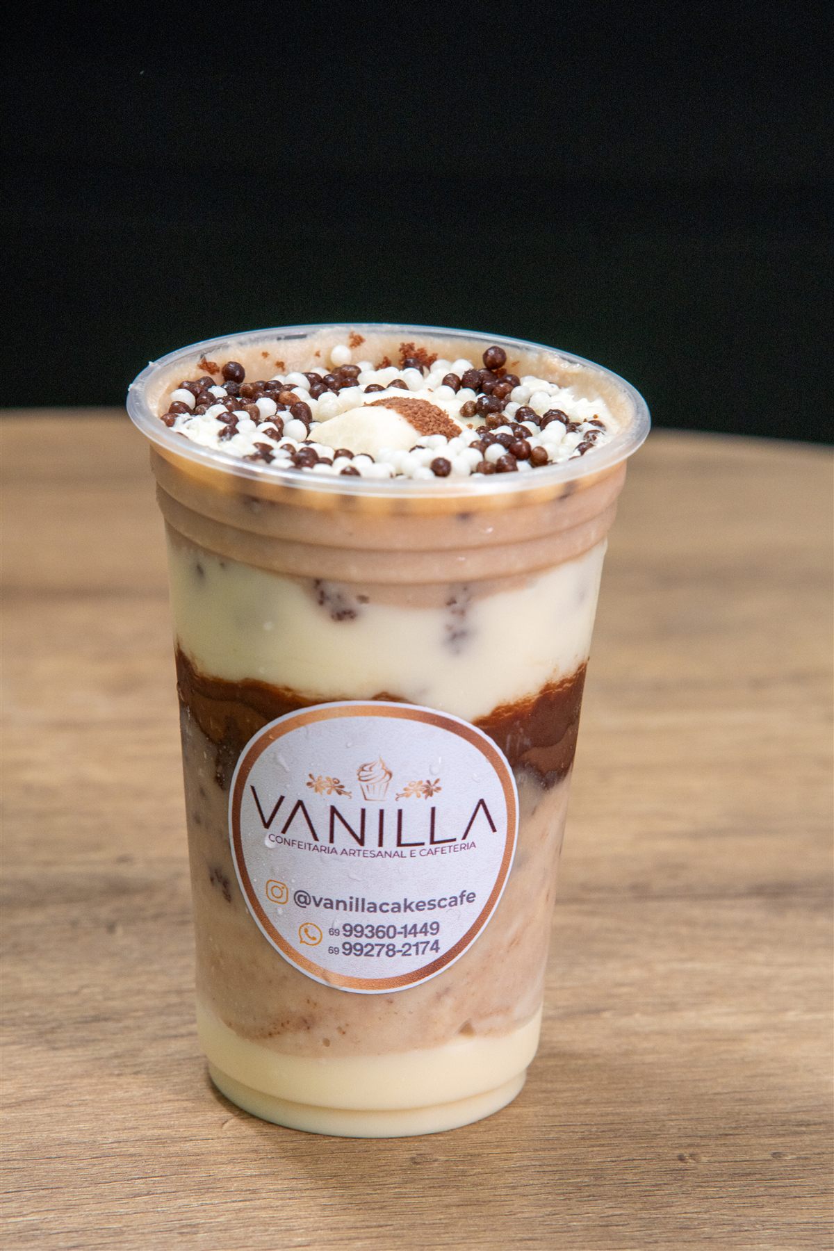 Copo de sobremesa da Vanilla Confeitaria
